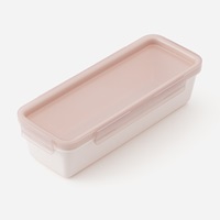楽に洗えてスリムなランチボックス 490ml ピンク