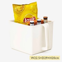 Re ハンドル付きストッカー 中型ワイド | W22.5×D29×H20cm