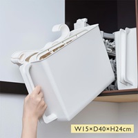 Re ハンドル付きストッカー 深型スリム | W15×D40×H24cm