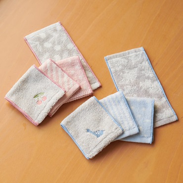 抗菌防臭Agキッズデイリーハーフハンカチ 4枚セット 10×20cm