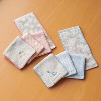 抗菌防臭Agキッズデイリーハーフハンカチ 4枚セット 10×20cm