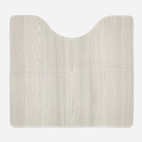 拭けるトイレマット木目 抗菌 防カビ 防炎 55×60cm アイボリー