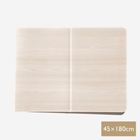 拭けるキッチンマット木目 45×180cm アイボリー | 抗菌 防カビ 防炎