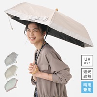 【遮光・UVカット】折畳傘 遮光グログランリボン