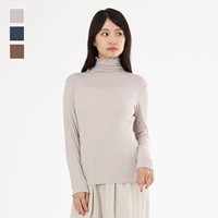 ゆったりシアーカシミヤ入りハイネック
