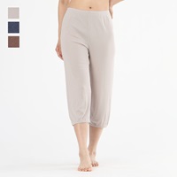 ゆったりシアーカシミヤ入り裾ゴム入りペチパンツ