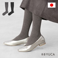 d パンプスにあう薄手綿混着圧リブハイソックス|ソックス|靴下