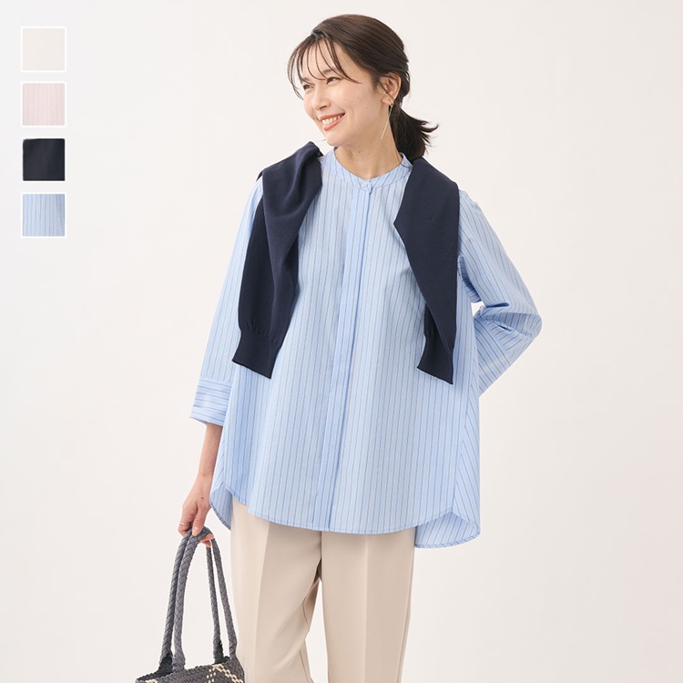 【すごナノ撥水】バックフレアベーシックシャツ＜ヒルナンデス！で紹介されました＞