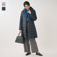 フェイクファーコンビパネルダウンコート
