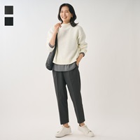 美ストレッチ裏起毛テーパードパンツ