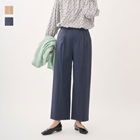 美ストレッチデニムライクタックワイドパンツ