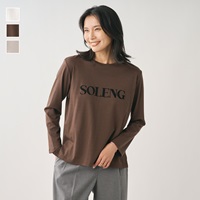 フロッキープリント長袖Ｔシャツ