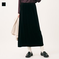 ストレッチベロアスカート ブラック